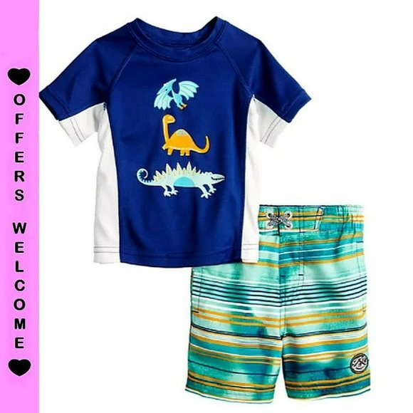 ZeroXposure Swim Zeroxpsure Baby Toddler Boy Swim Set Dinosaur